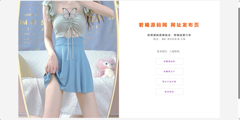 （亲测源码)最新简约美观的网址网站引导页HTML源码-若曦云创